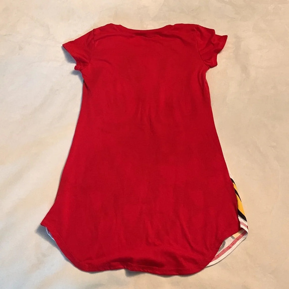 Disney Mickey and Minnie holding hands red white long pajama night shirt size s - Picture 5 of 5